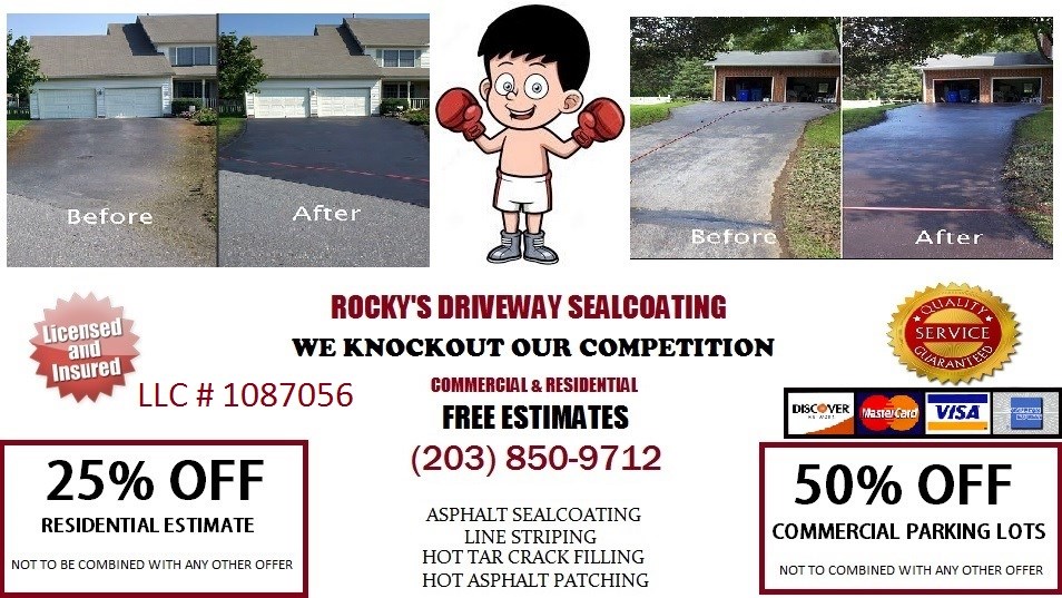 Logo for Rocky's Driveway Sealcoating