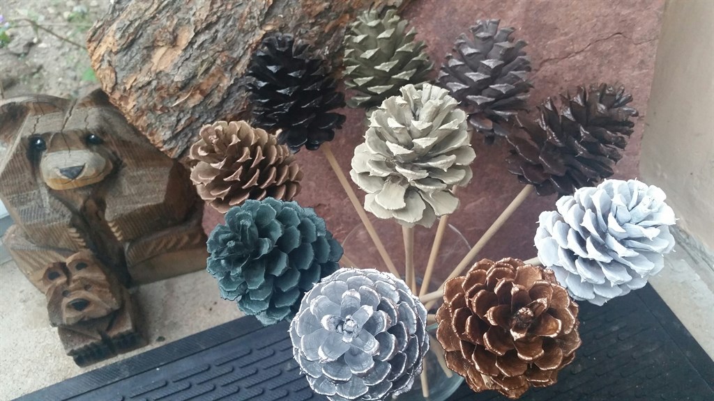 Stemmed Painted Cones