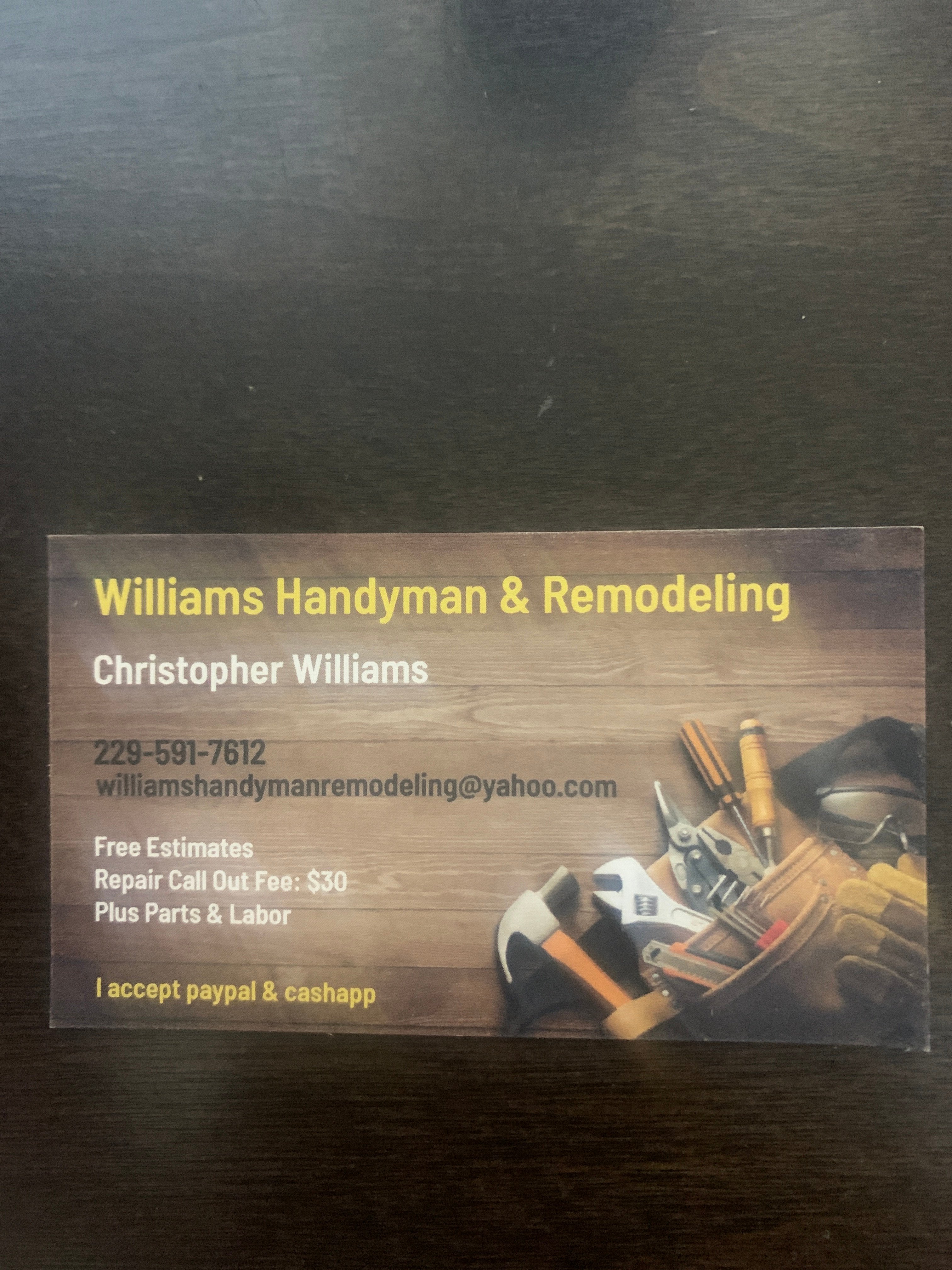 Avatar for Williams Handyman & Remodeling 
