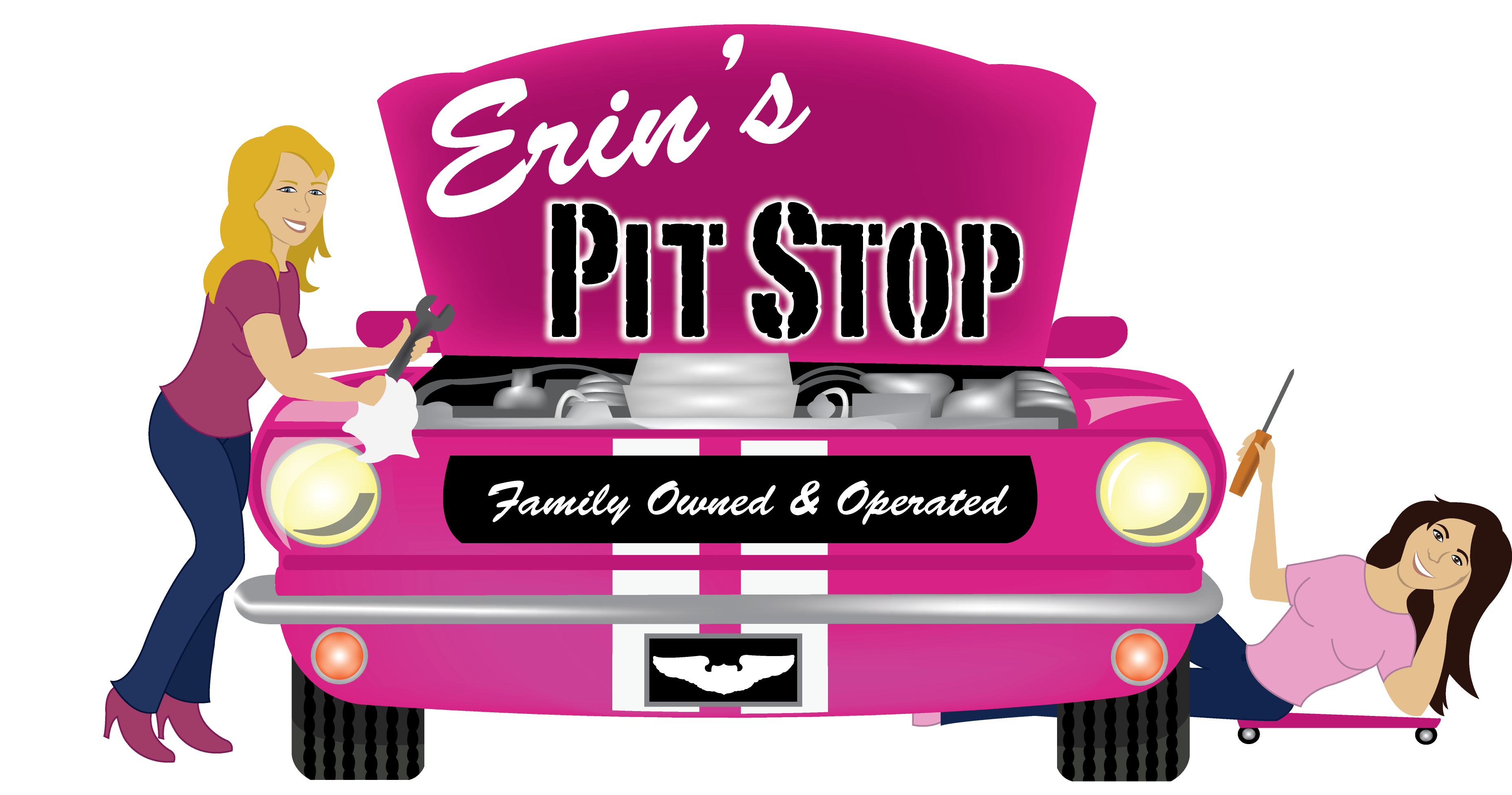 Logo for Erin's Pit Stop