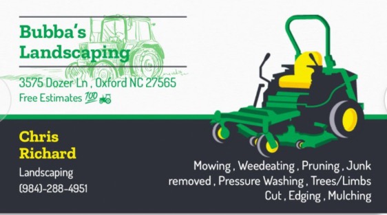 Bubbas Landscaping  logo