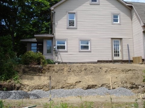 .retaining wall before