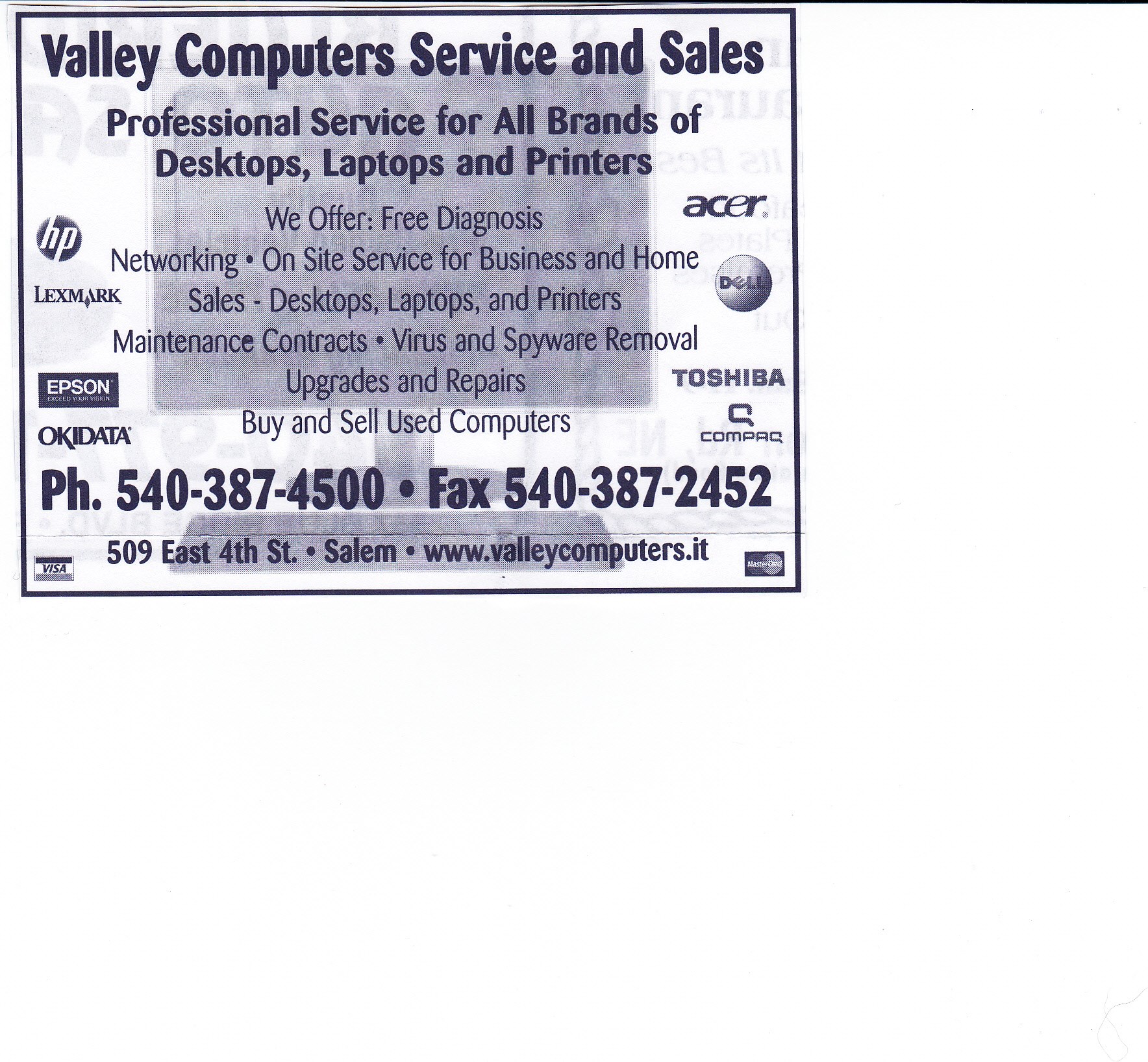 Avatar for Valley Computers Service and Sales