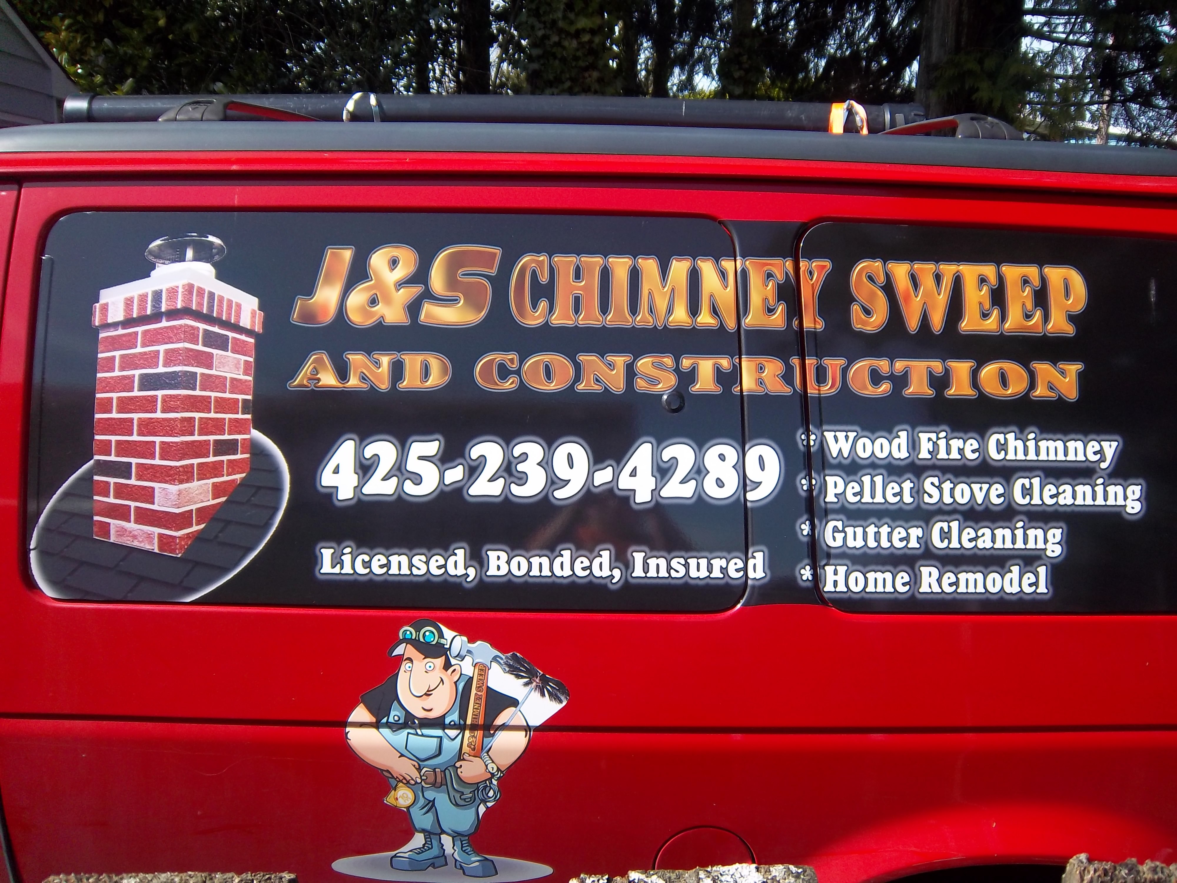 J&S Chimney Sweep and Construction logo