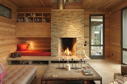 Stone Fireplace