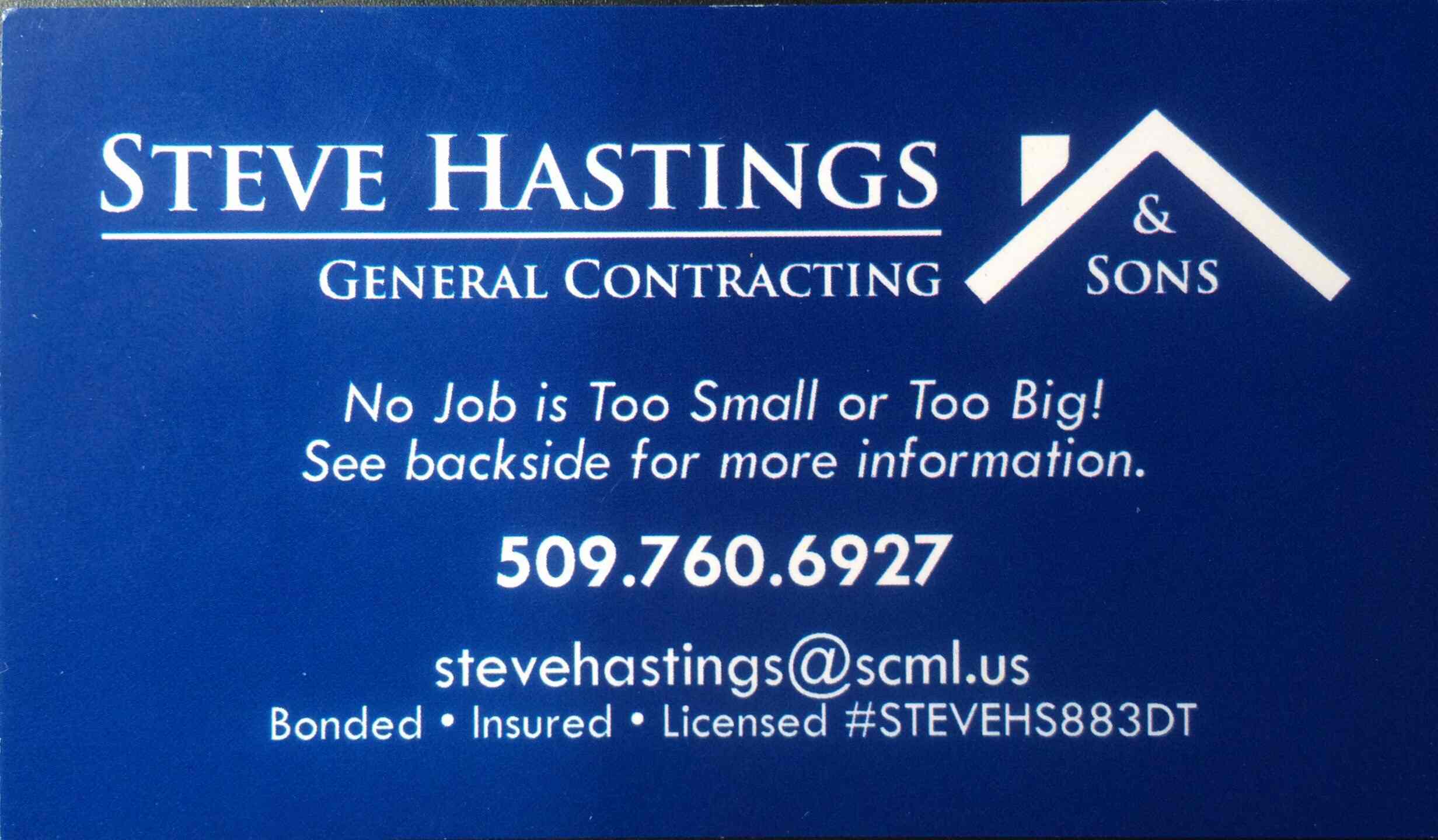 Steve Hastings & Son's General Contracting logo