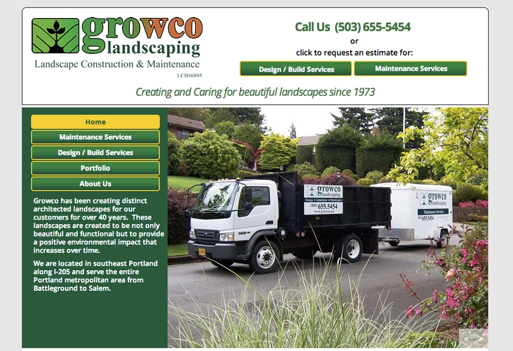Local Landscaping Company Website