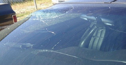 shattered windshield