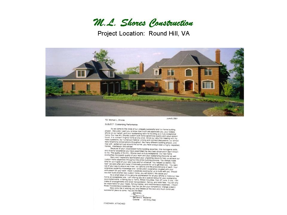 M L SHORES CONSTRUCTION Reviews Lovettsville, VA Angi