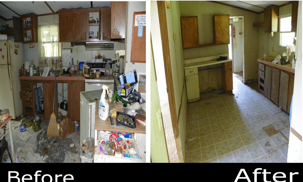 Foreclosure Clean Out befor and after 