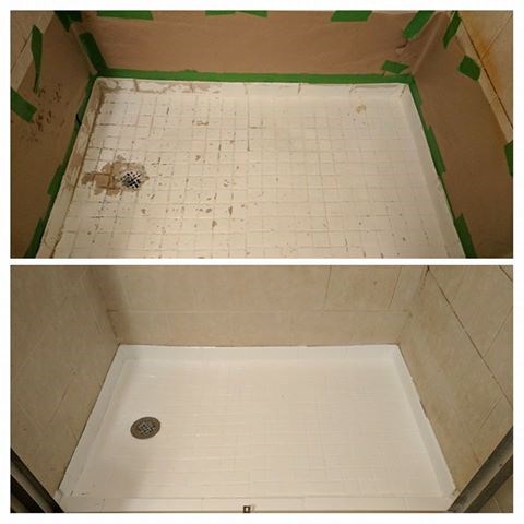 Before and After of a Shower Floor