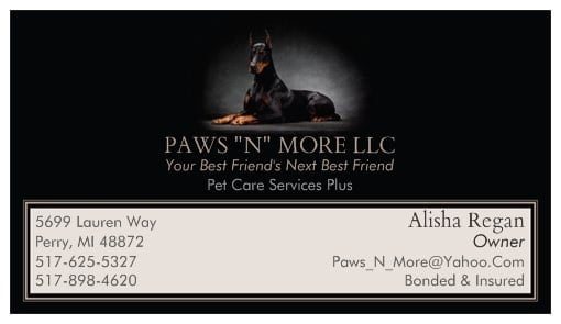 Logo for PAWS N MORE LLC