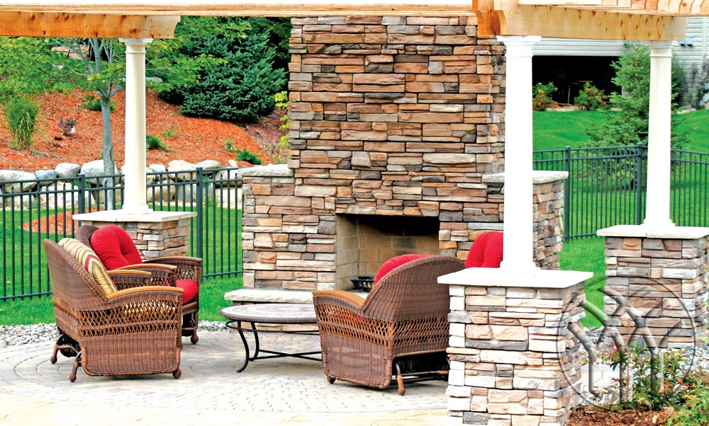 Backyard Fireplace