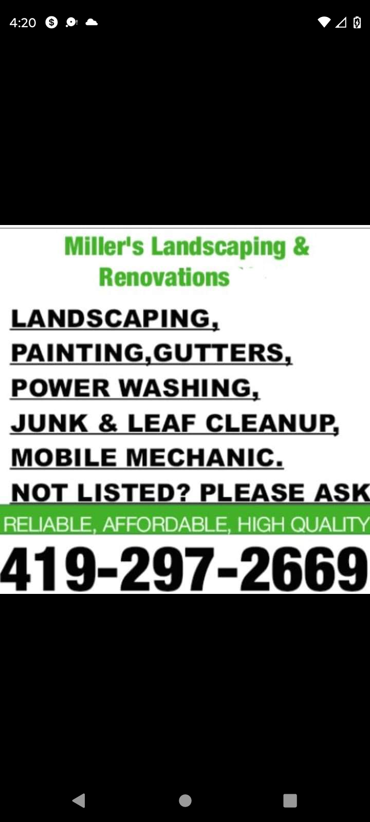 Avatar for Miller's Landscaping and Renovations 