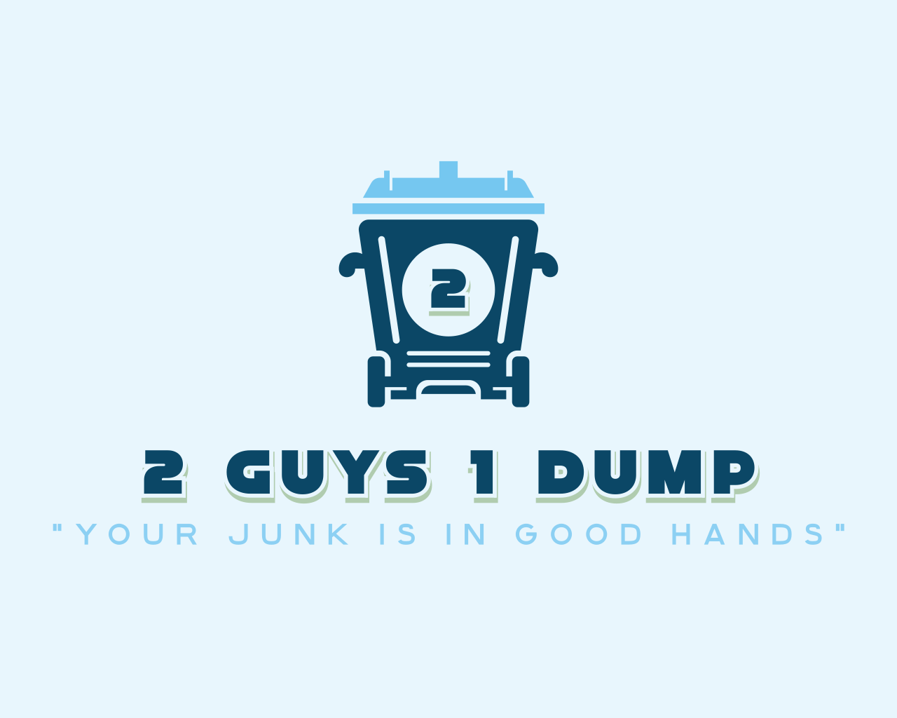 2 guys 1 dump logo