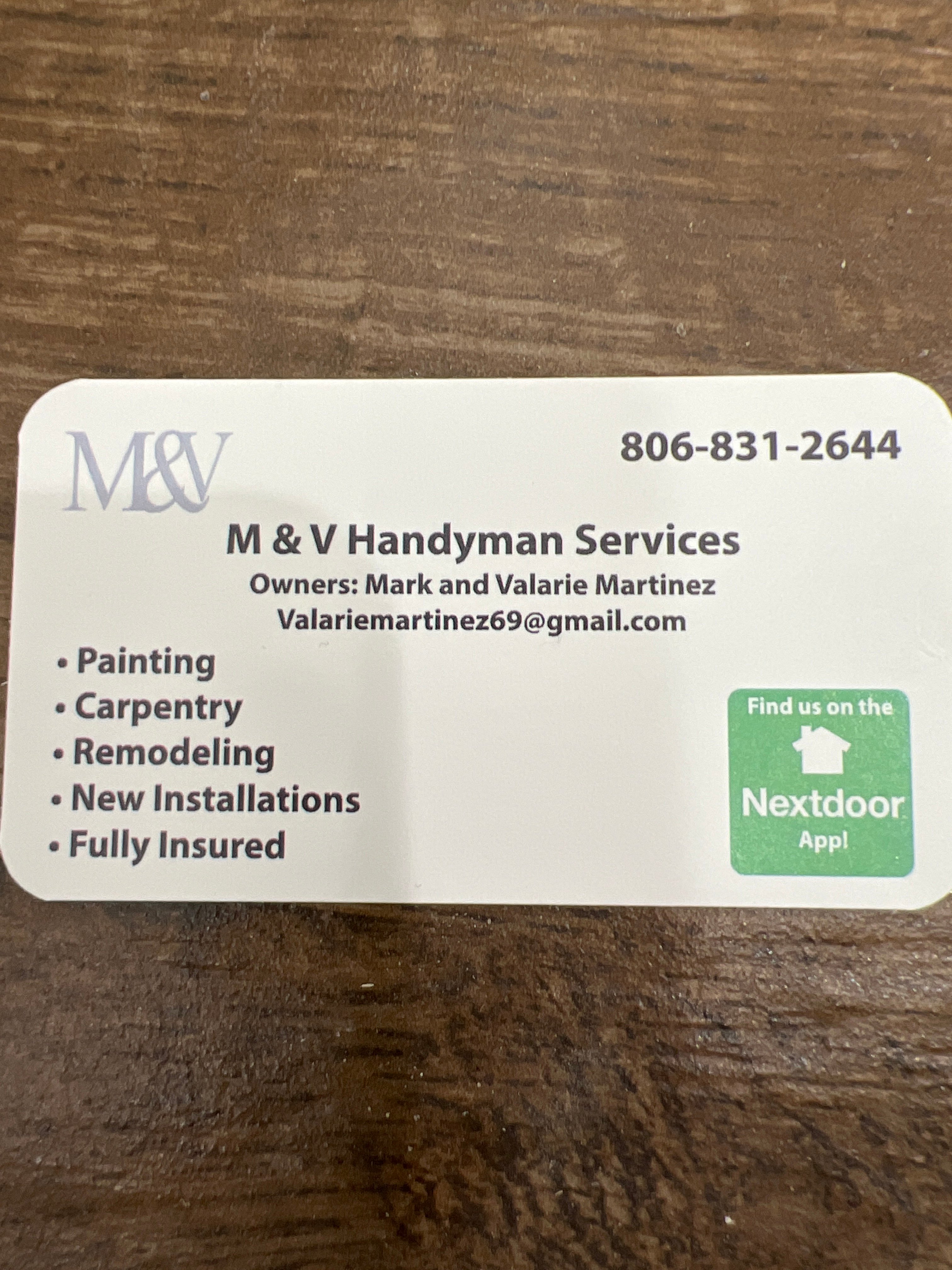 Avatar for M & V Handyman Services