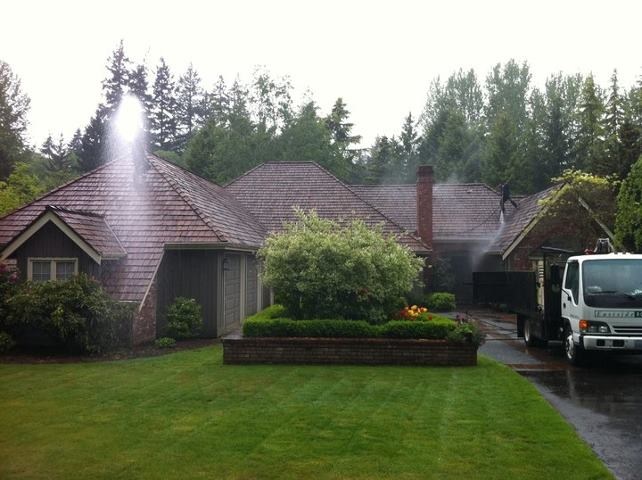 Cleaning a Residential Roof