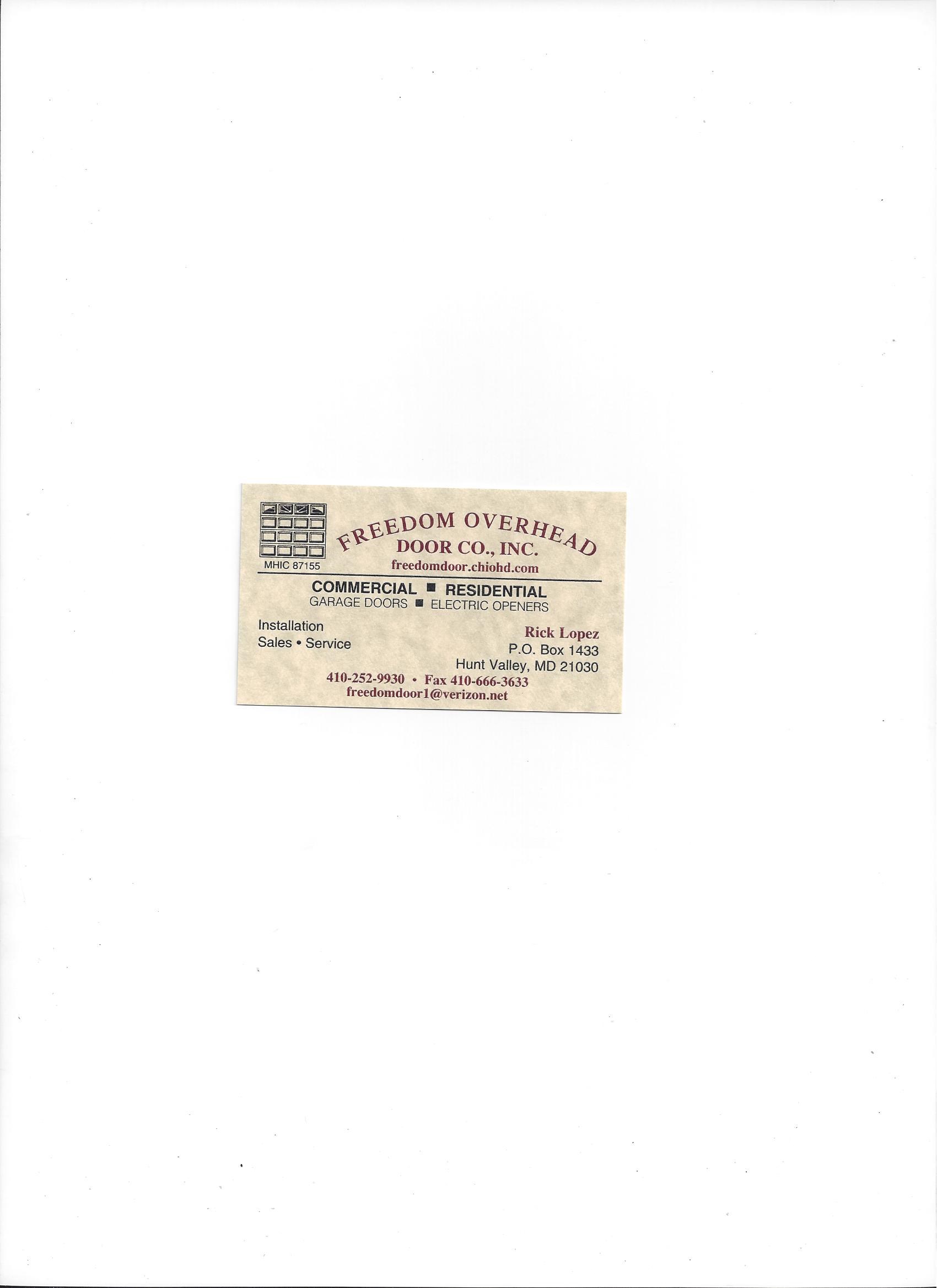 Logo for Freedom Overhead Door