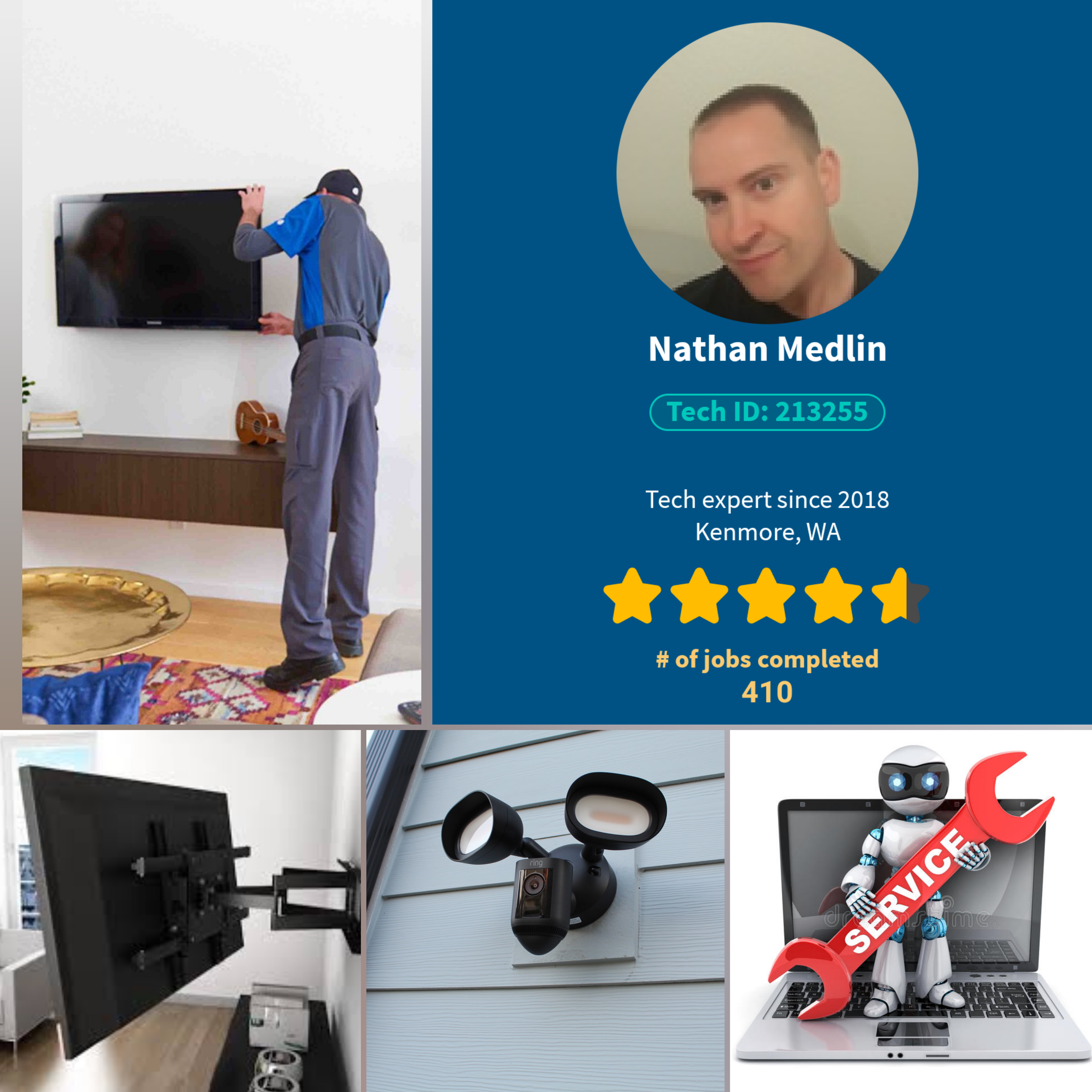 Avatar for TV Mounting/ Tech Doctor