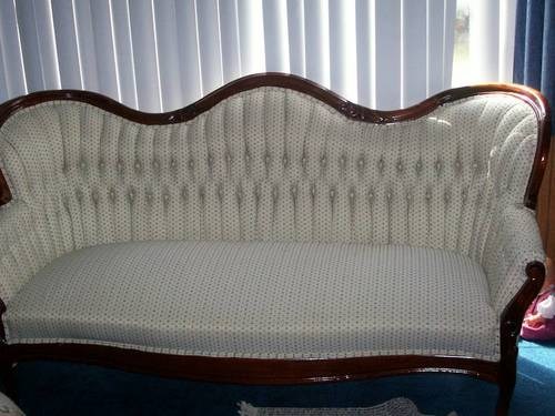 Reupholstered and Refurbished Wood Work