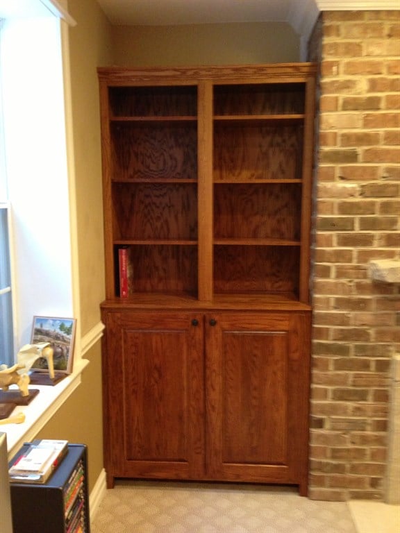 Built in oak cabinet