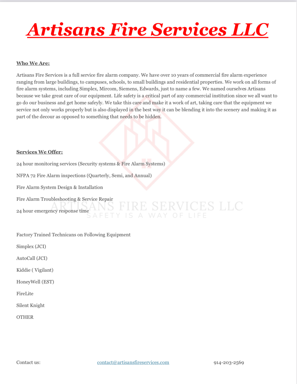 Avatar for Artisans Fire Services