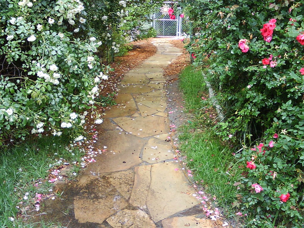 Side of residence path.
