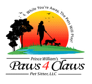 Logo for Prince William's Paws 4 Claws Pet Sitter, LLC