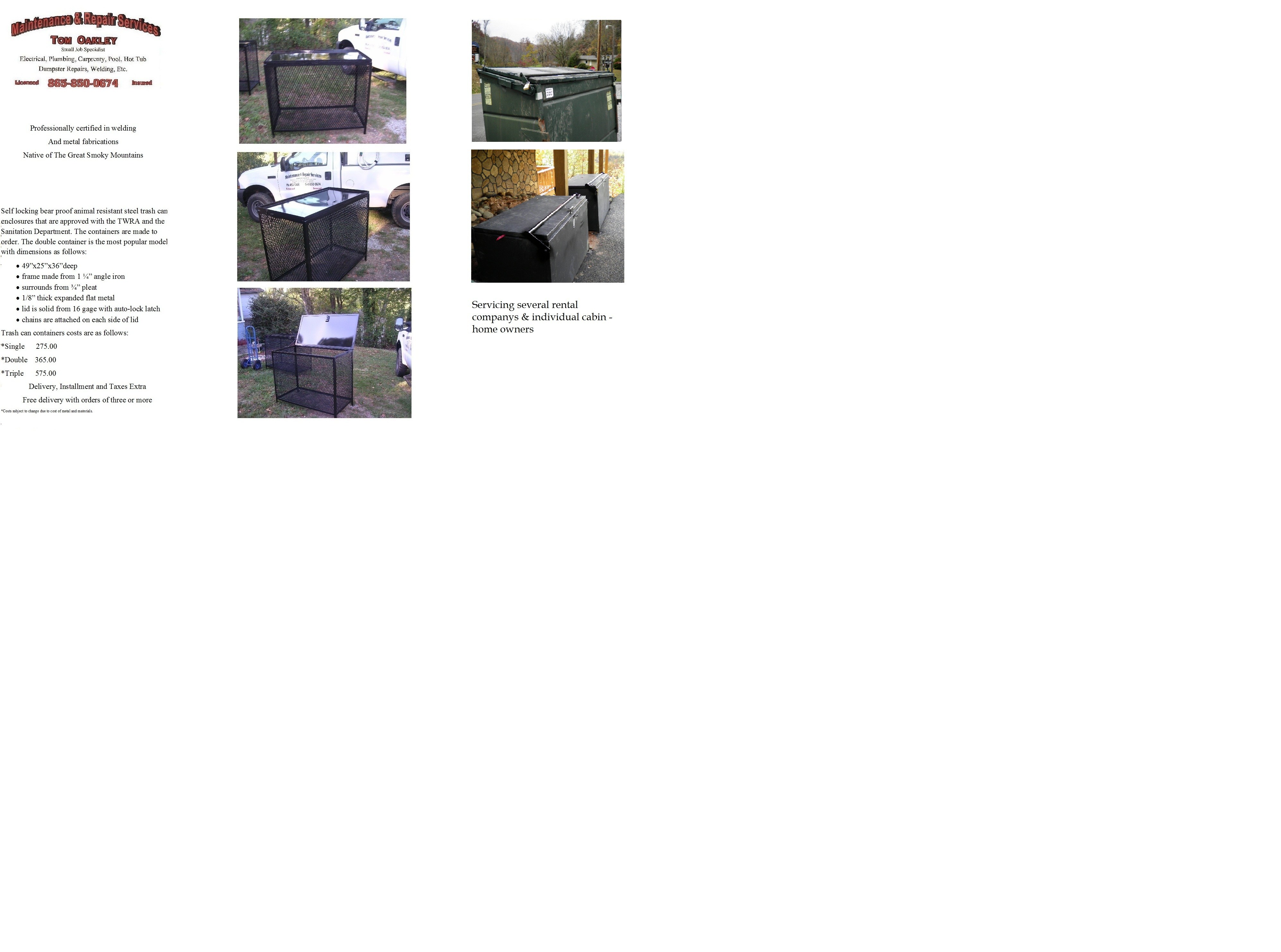 Avatar for TOM OAKLEY MAINTENANCE & REPAIR SERVICES