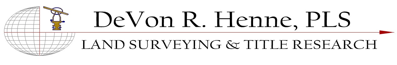 DeVon R. Henne Land Surveying and Title Research logo