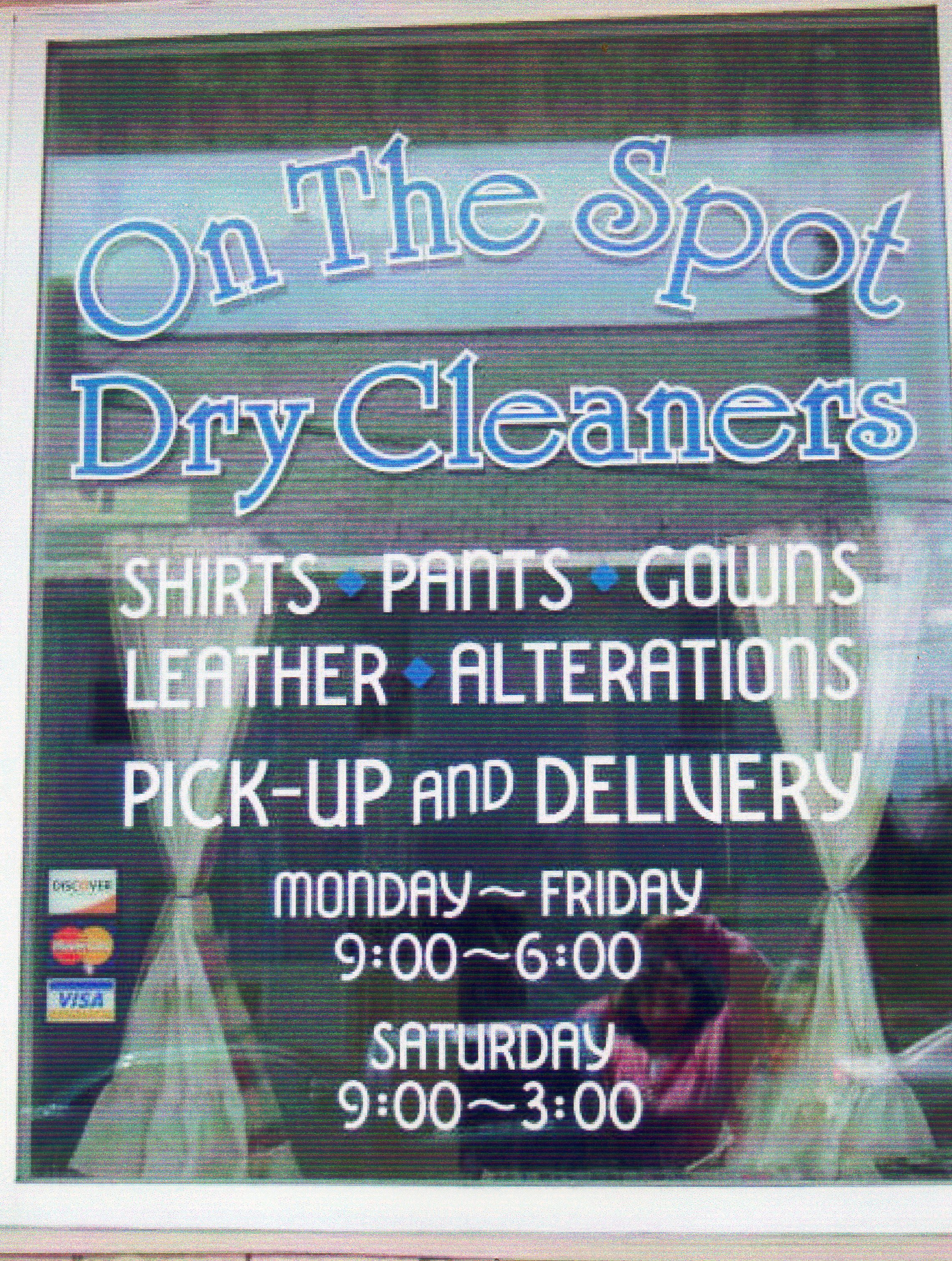 ON THE SPOT DRY CLEANERS logo
