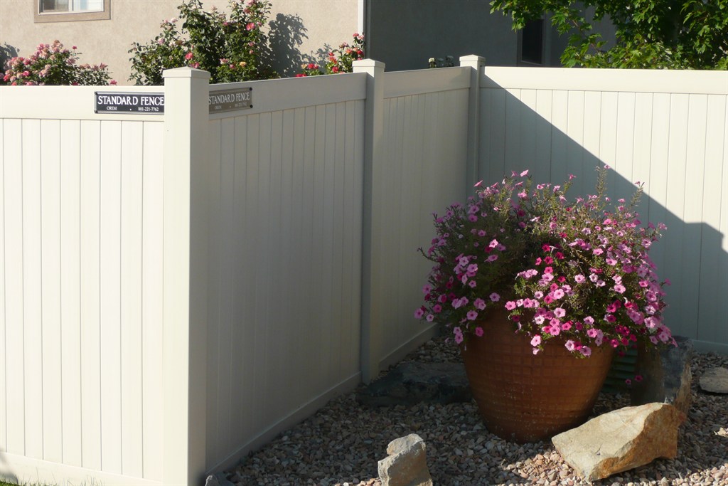 6' Tan Vinyl Privacy Fence