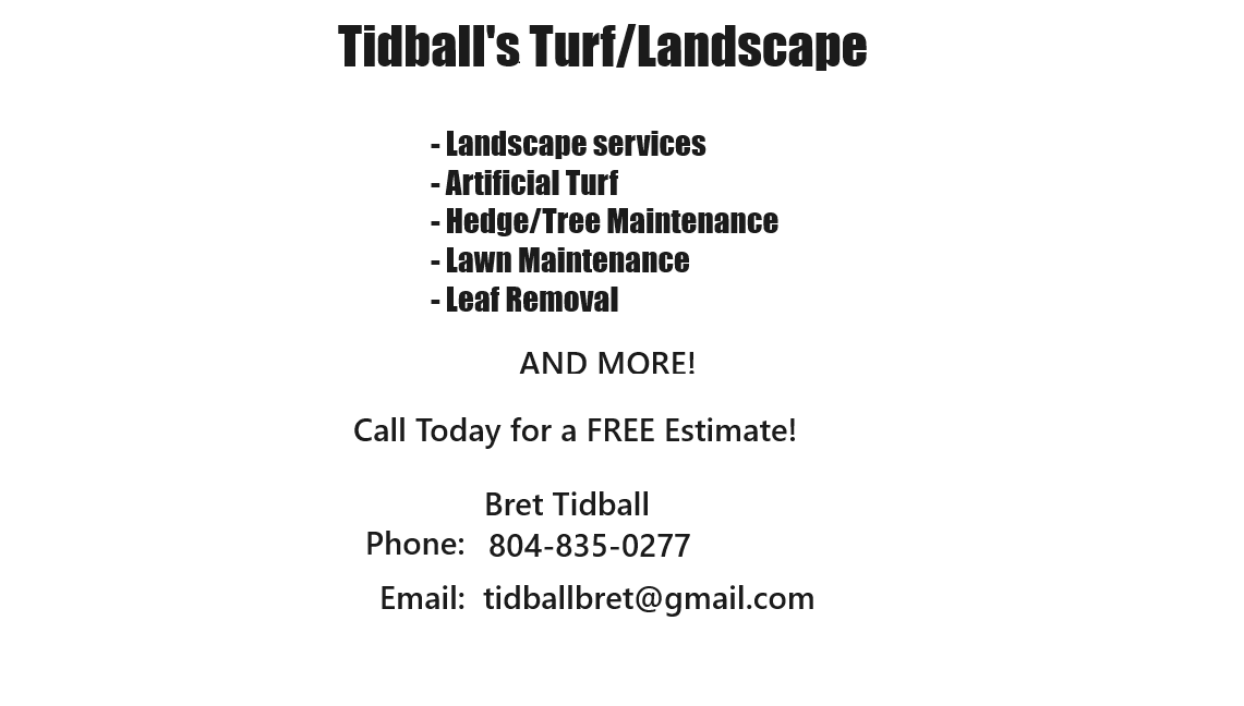 Avatar for Tidball's Turf LLC