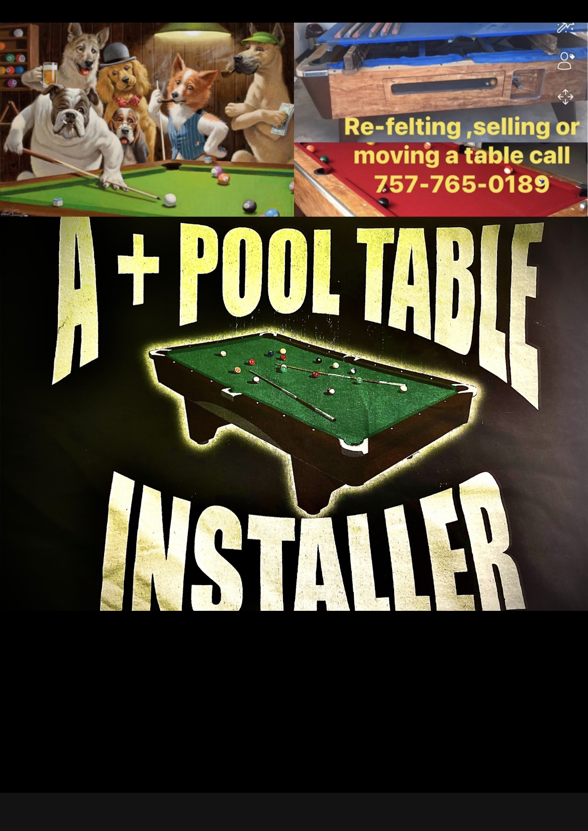 Avatar for Aplus Pool Table Installers/Moving/Leveling/Recovering 