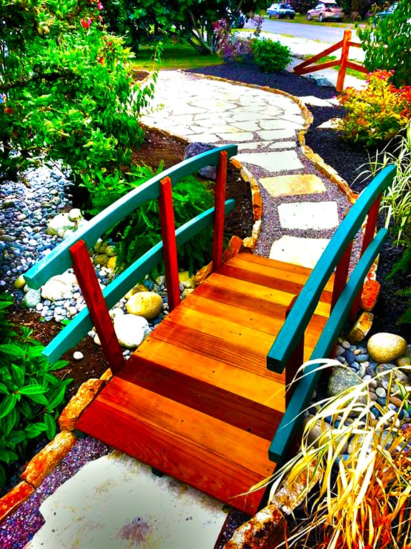 A bridge over a creek