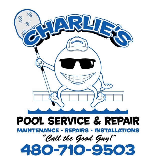 Logo for Charlie's Pool Service and Repairs