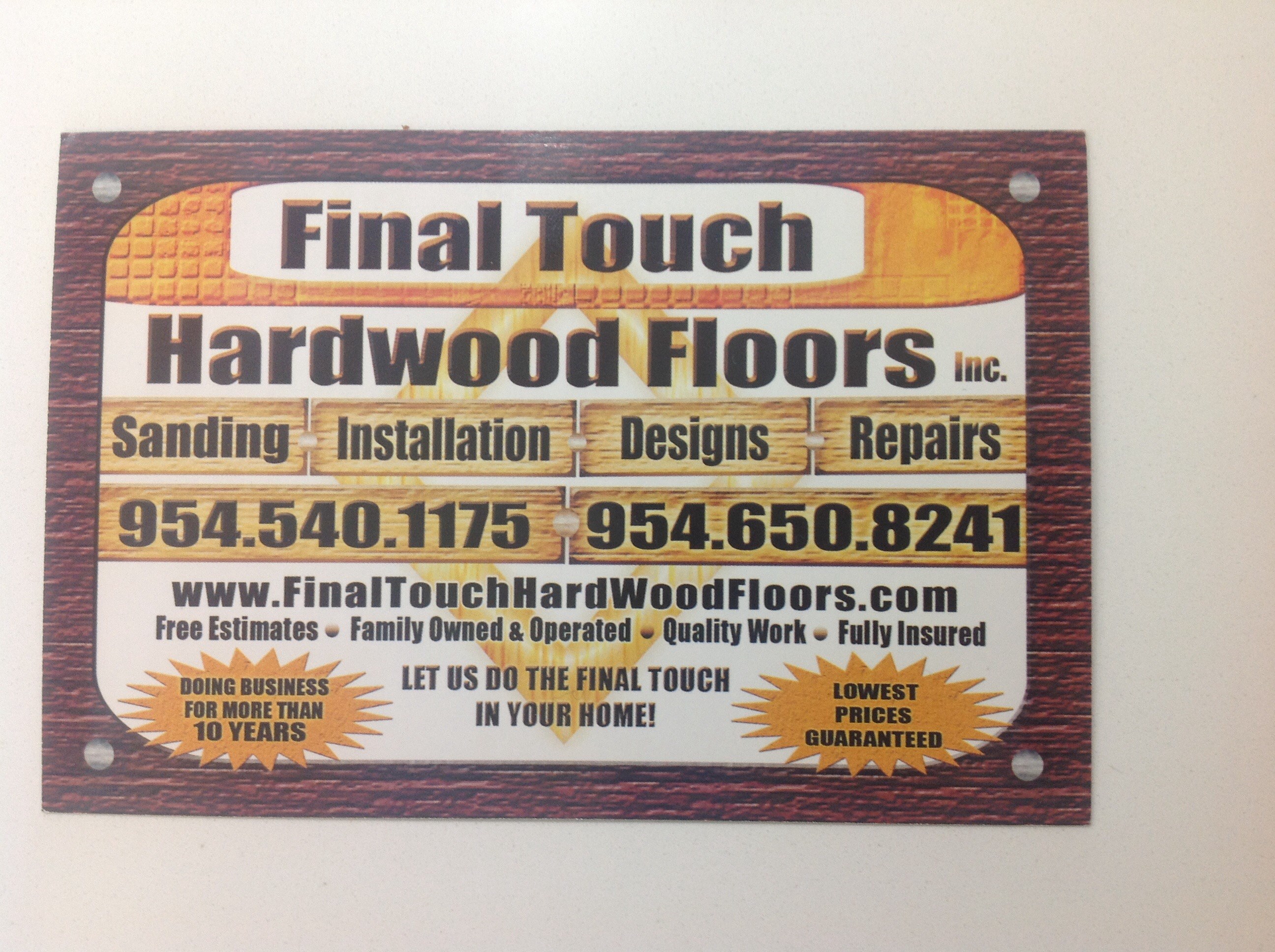 Final Touch Hardwood Floors LLC logo