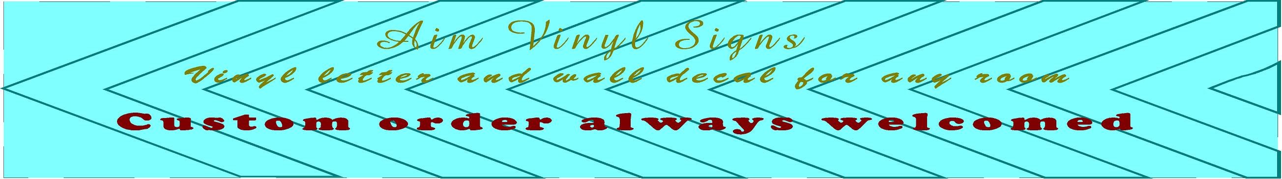 Aim vinyl signs logo