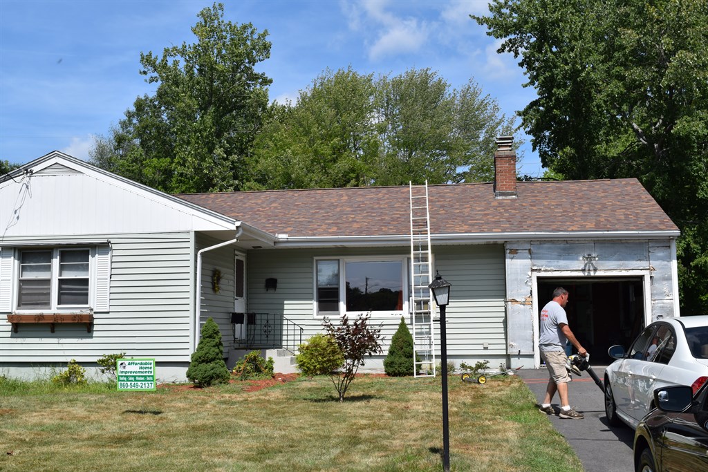 before roof, siding and windows