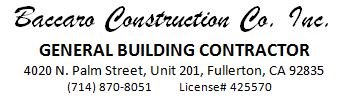Logo for Baccaro Construction Co Inc