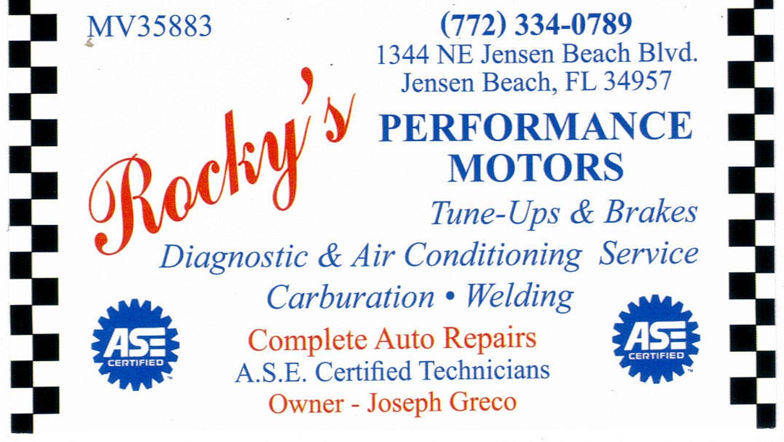 Avatar for ROCKY'S PERFORMANCE MOTORS