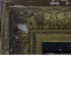 Damaged frame with missing pieces 