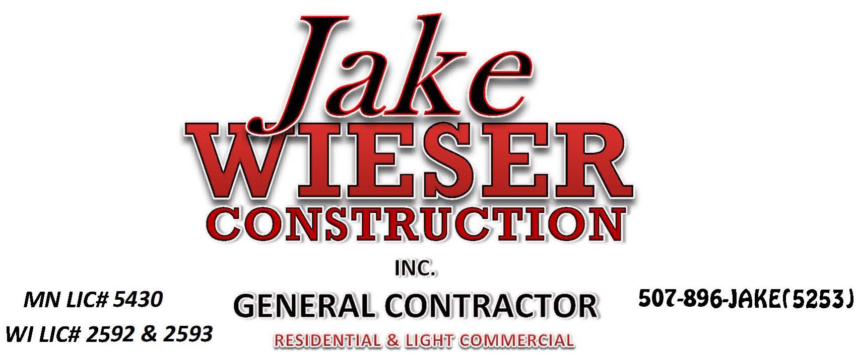 Logo for JAKE WIESER CONSTRUCTION INC
