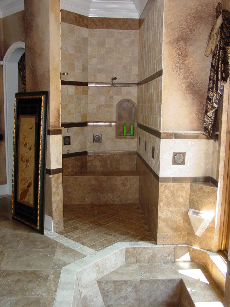 TRAVERTINE SHOWER