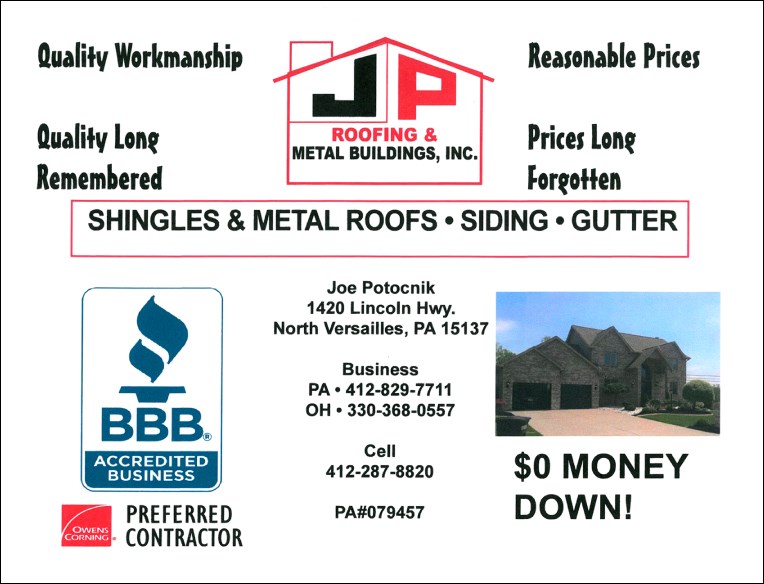 Logo for JP Roofing and Metal Buildings Inc