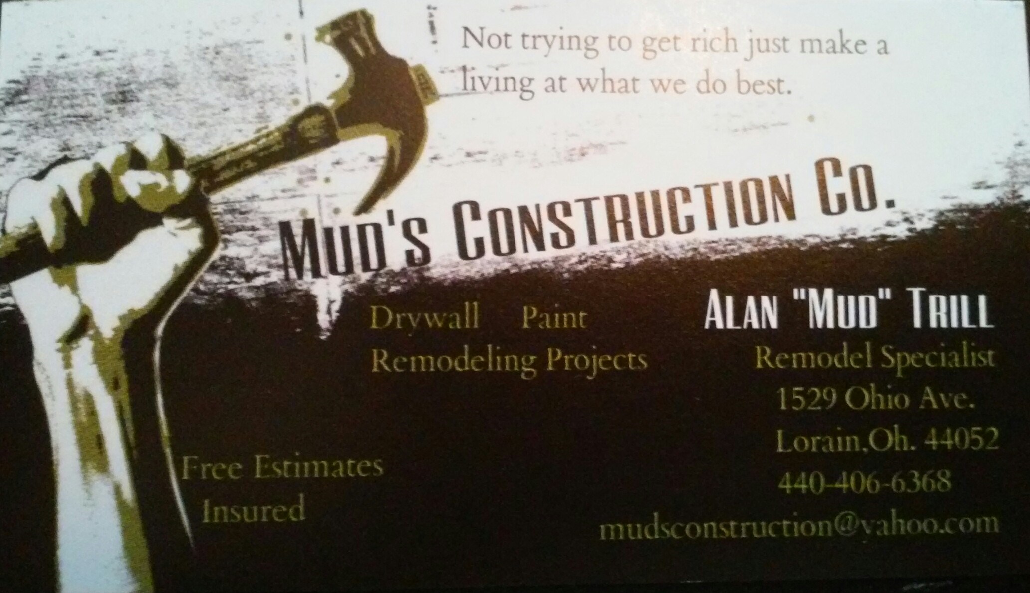 Mud's Construction Co logo