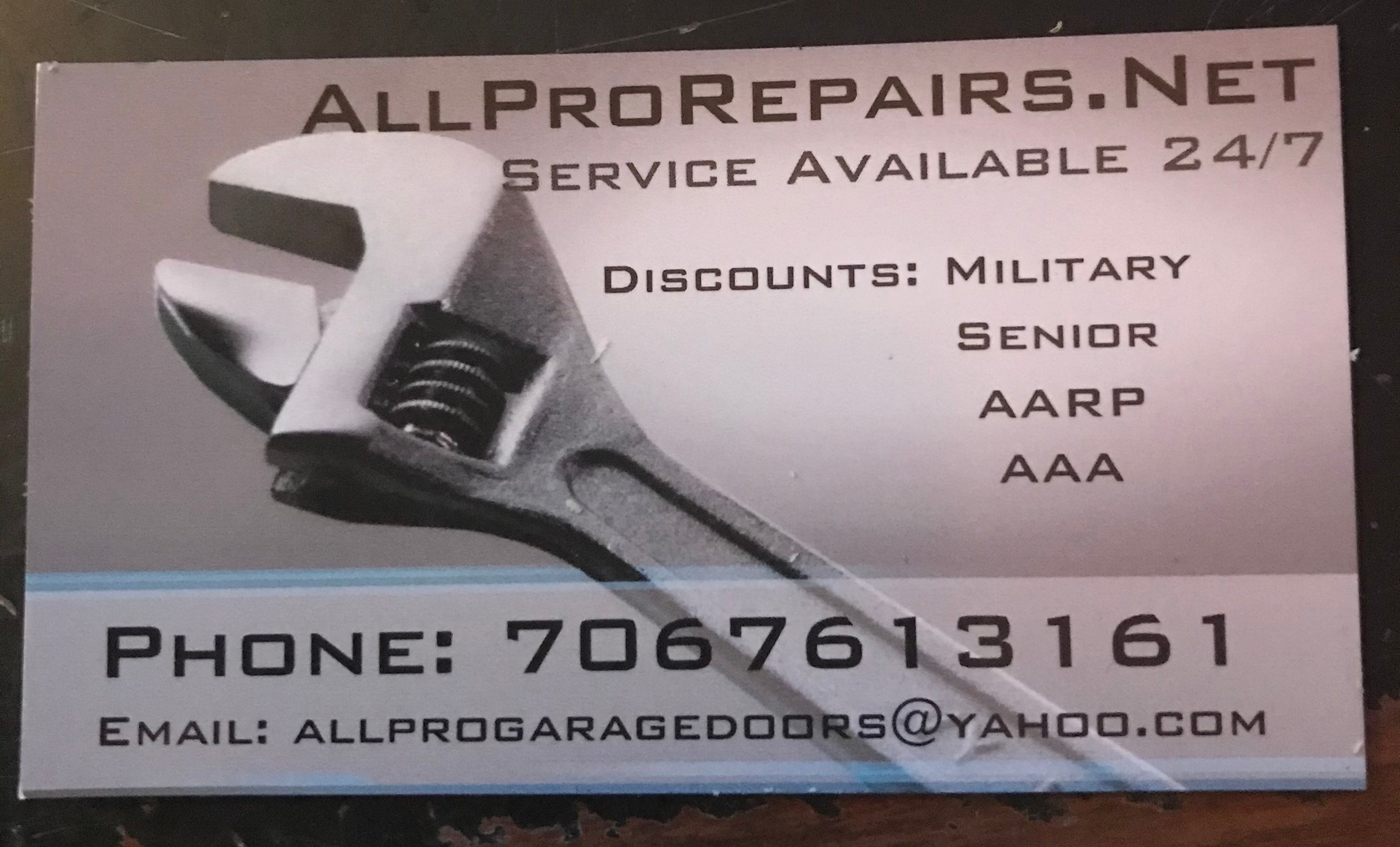All pro Garage Doors logo
