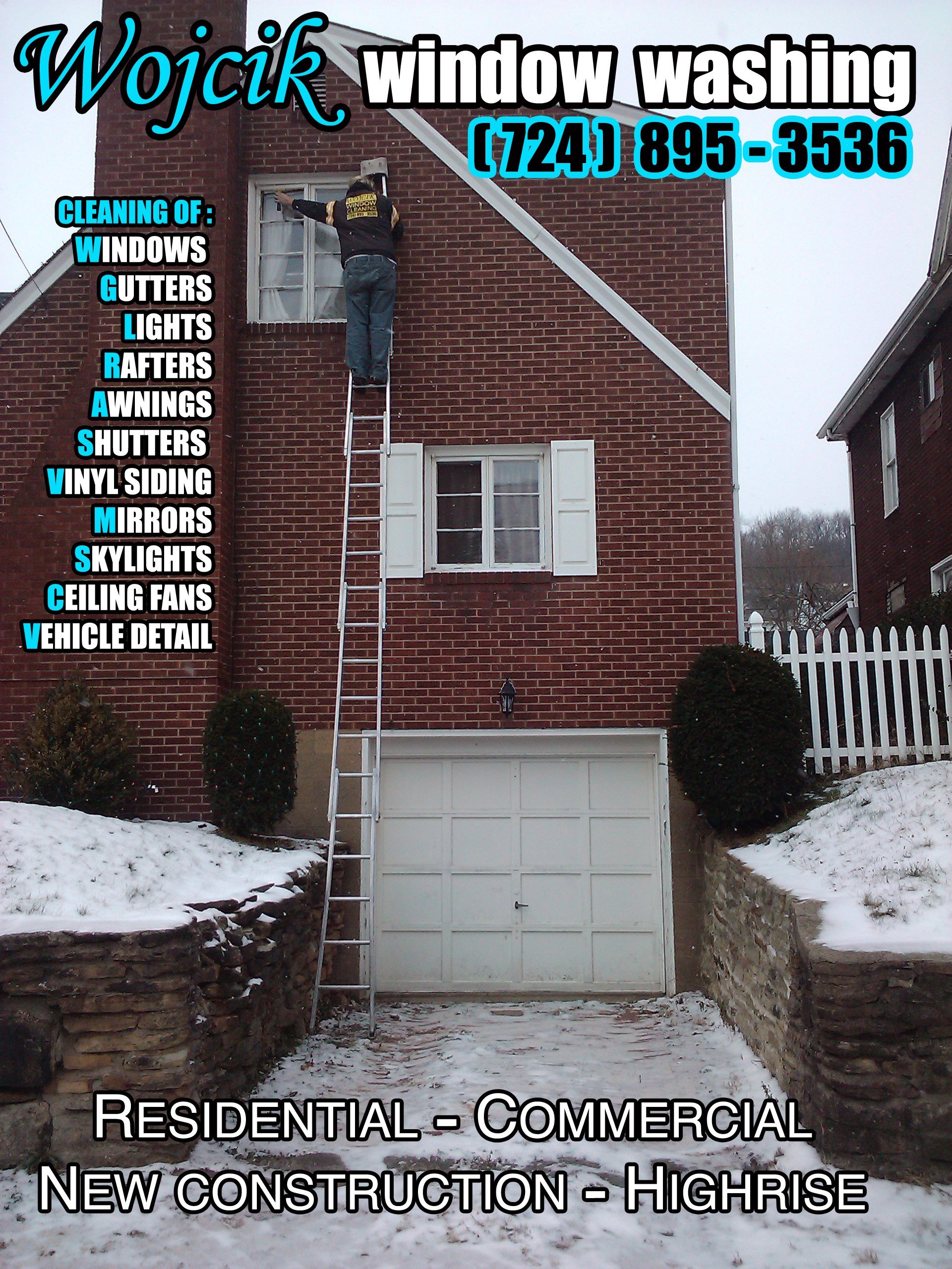 Logo for Wojcik window washing