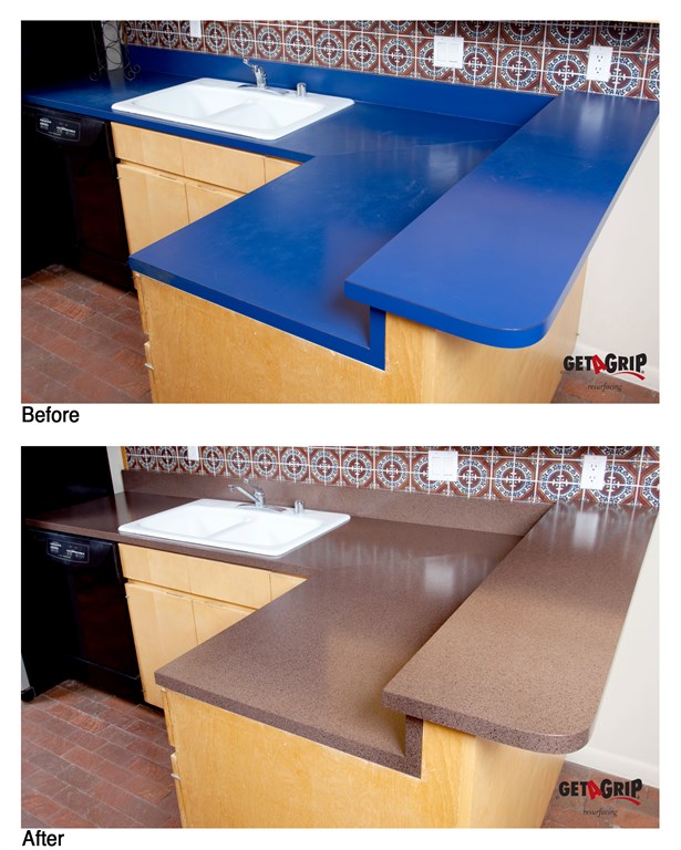 Blue Kitchen Countertop