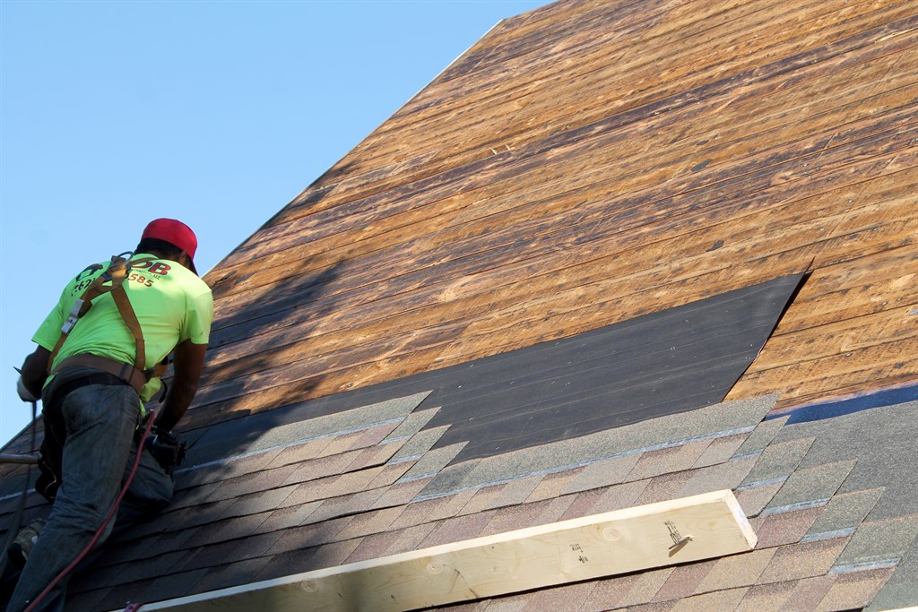 New shingles on roof